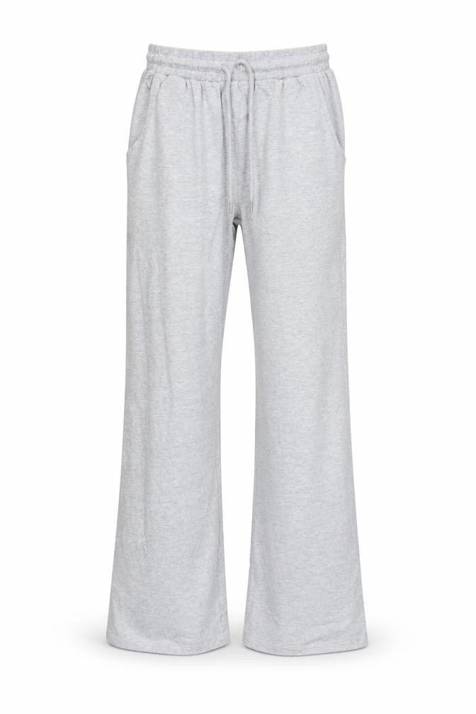 Front view of PRETTYLITTLETHING Women’s Grey Track Pants, size UK 4