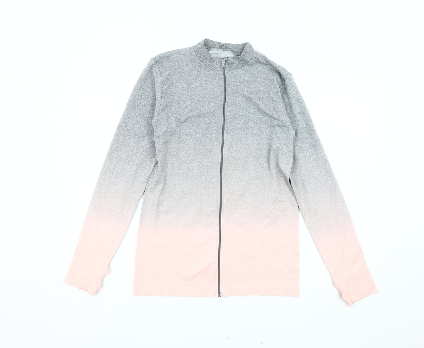 WORK OUT Women's Grey Pink Ombre Activewear Jacket M