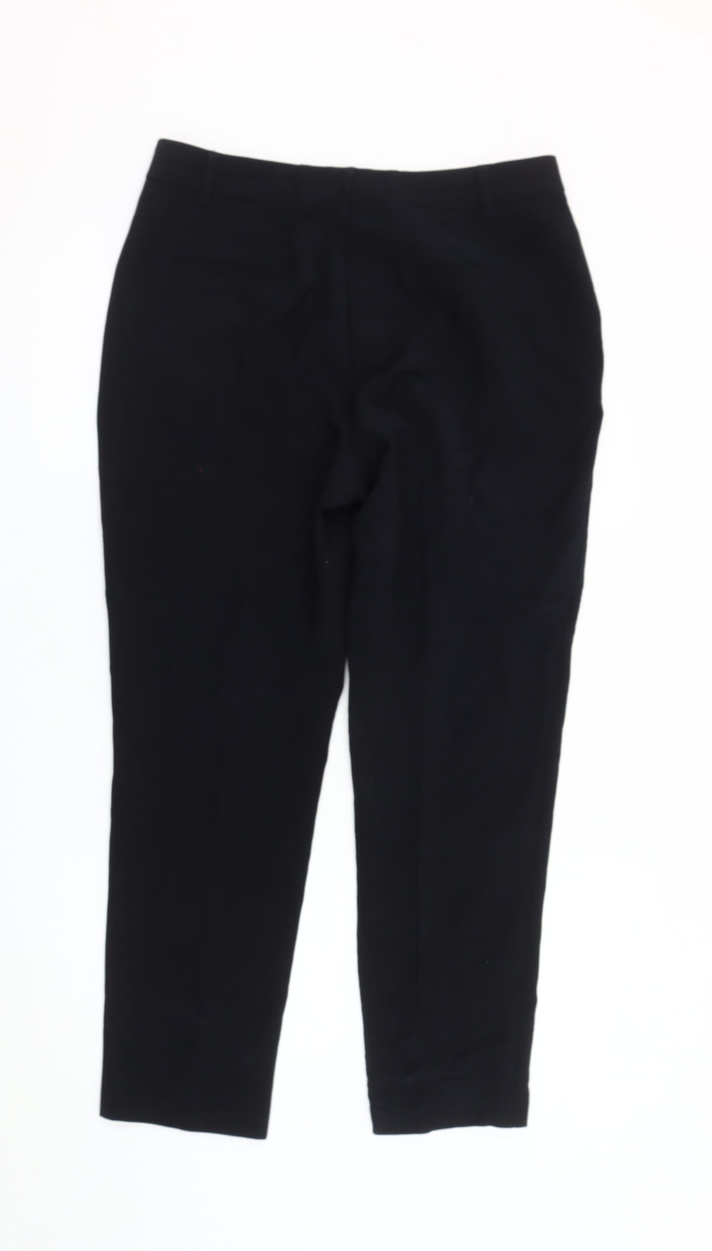 Womens UK Size 12 Jasper Conran Regular Fit Cropped Black Trousers
