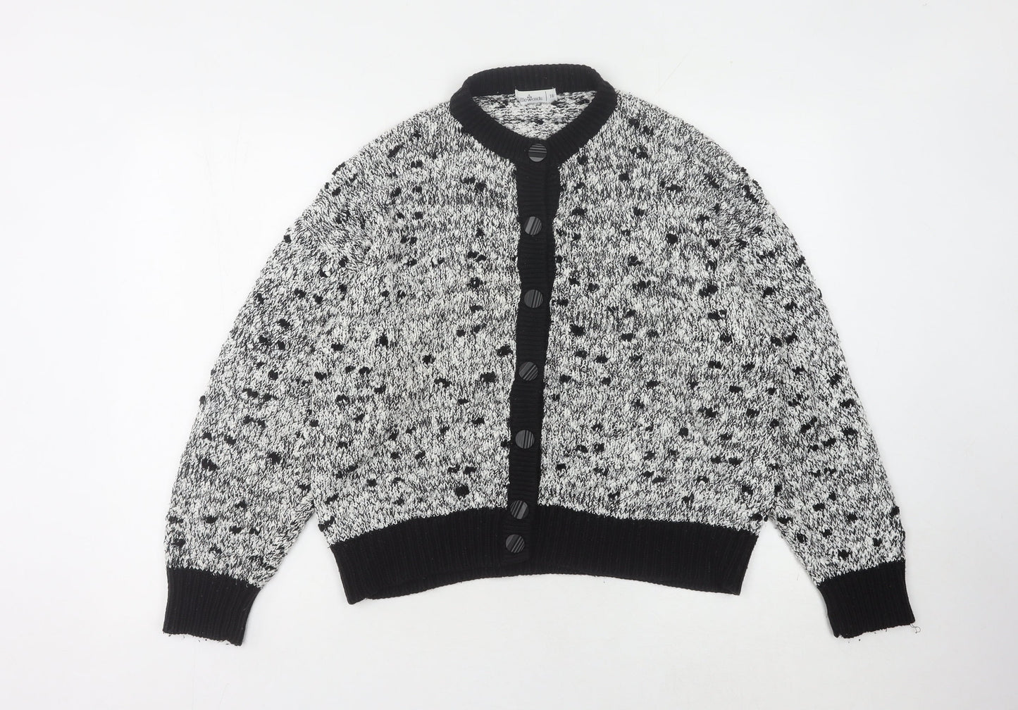 Littlewoods Women's Cardigan, Black, Size 16, Chunky Knit