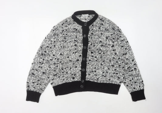 Littlewoods Women's Cardigan, Black, Size 16, Chunky Knit