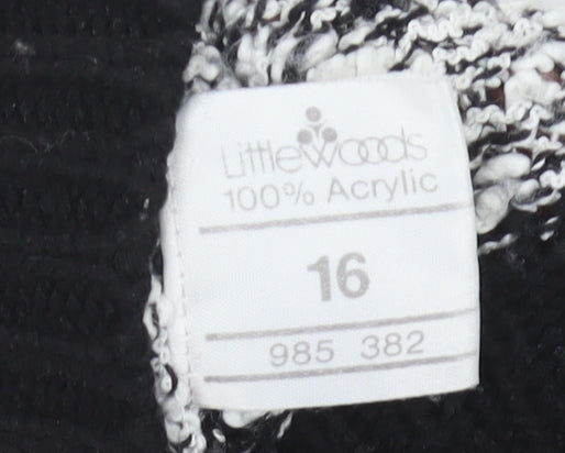 Littlewoods Women's Cardigan, Black, Size 16, Chunky Knit