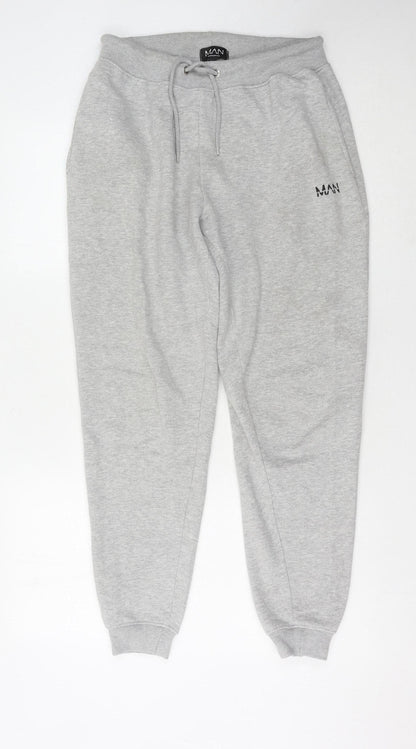 boohooMAN Men's Grey Jogger Trousers M