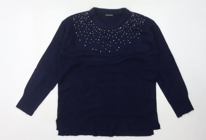Womens UK Size 14 Bonmarché Blue Pullover Jumper