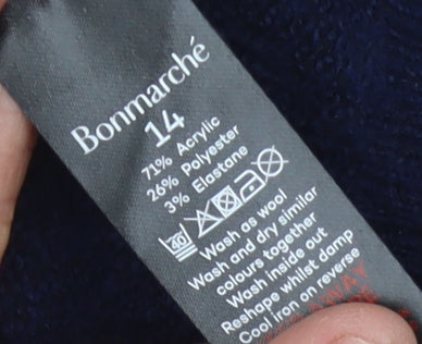 Womens UK Size 14 Bonmarché Blue Pullover Jumper