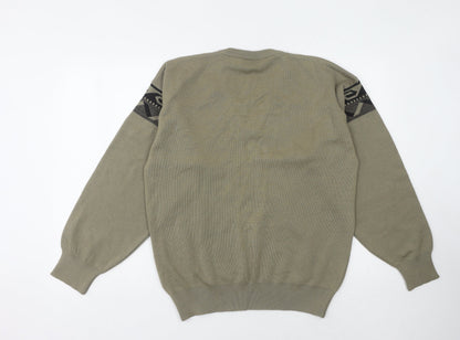 Gabicci Men's Green V-Neck Pullover Jumper M