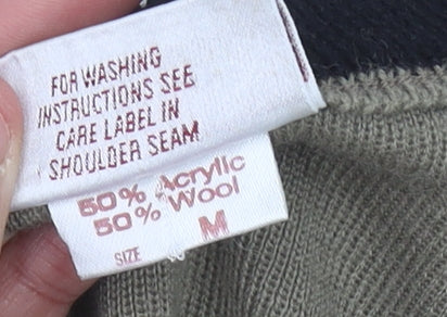 Gabicci Men's Green V-Neck Pullover Jumper M