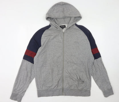 Brixton Men's Grey Full Zip Hoodie M