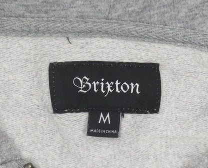 Brixton Men's Grey Full Zip Hoodie M