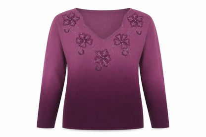 Womens UK Size L Roman Originals Purple Pullover Jumper