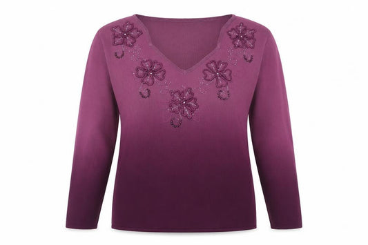 Womens UK Size L Roman Originals Purple Pullover Jumper
