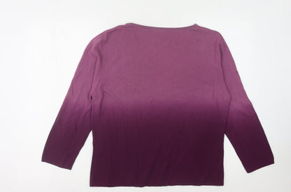 Womens UK Size L Roman Originals Purple Pullover Jumper