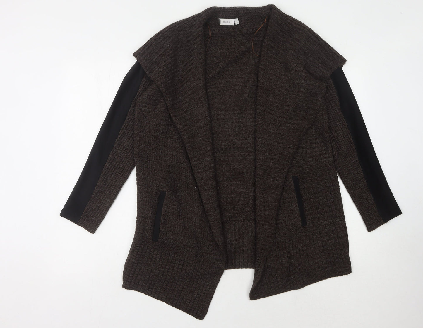 Womens UK Size S Fransa Brown Cardigan Jumper