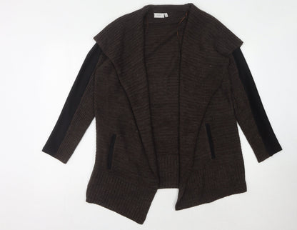 Womens UK Size S Fransa Brown Cardigan Jumper