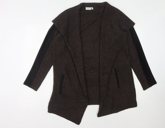 Womens UK Size S Fransa Brown Cardigan Jumper