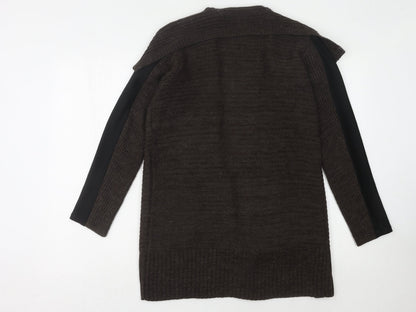 Womens UK Size S Fransa Brown Cardigan Jumper