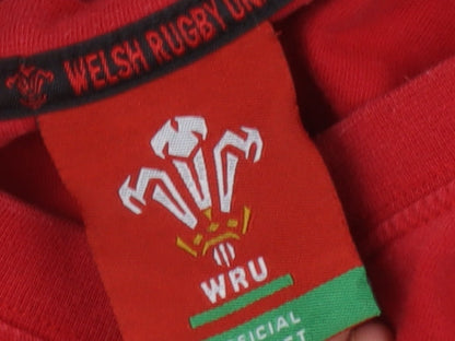 WRU Unisex Red Jersey T-Shirt M Rugby Sports