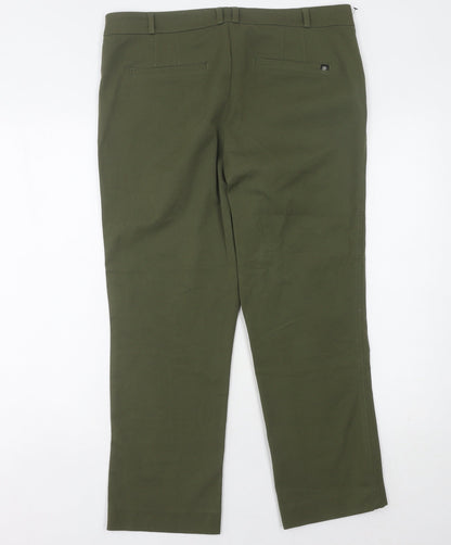 Banana Republic Women's Green Straight Trousers Size 10