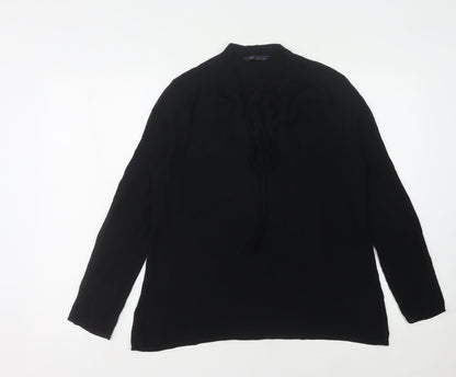 Womens UK Size 12 Marks and Spencer Black Basic Blouse