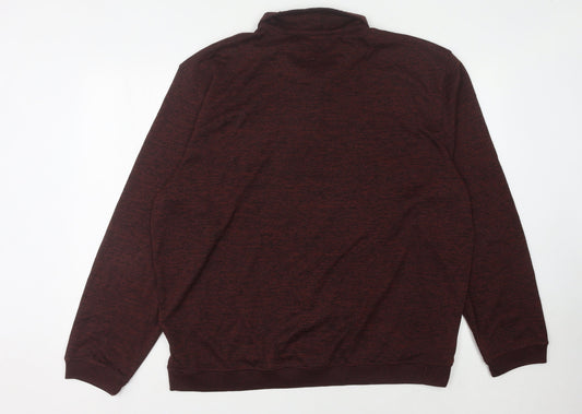 Van Heusen Men's Red 2XL Long Sleeve Polo