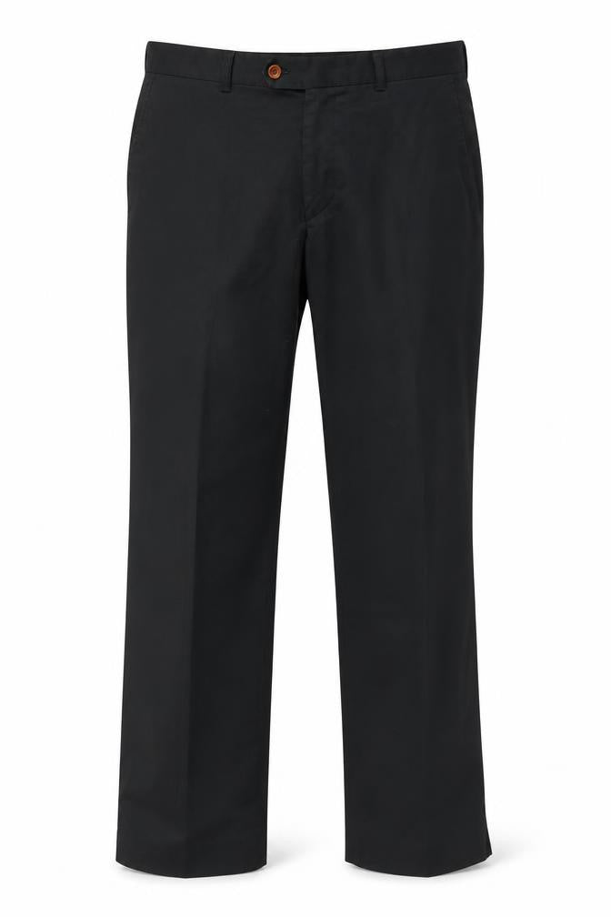 Front view of Oscar Jacobson Men's Black Trousers, size 46, Formal