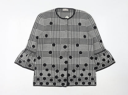 Womens UK Size L Maria Bellentani Black Cardigan Jumper