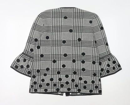 Womens UK Size L Maria Bellentani Black Cardigan Jumper