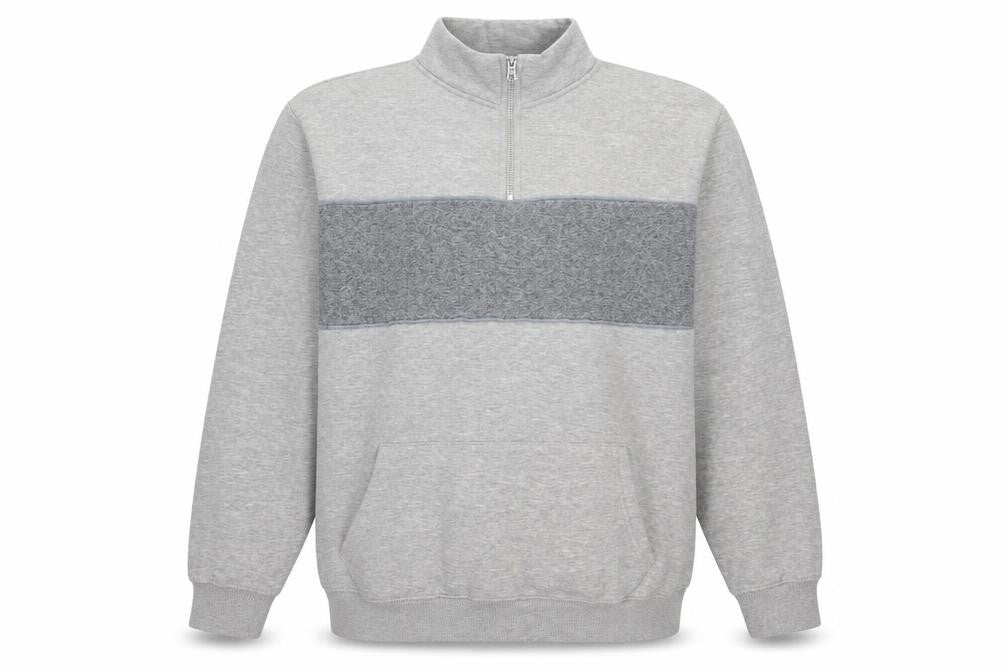 Mens UK Size L boohooMAN Grey 1/4 Zip Sweatshirt