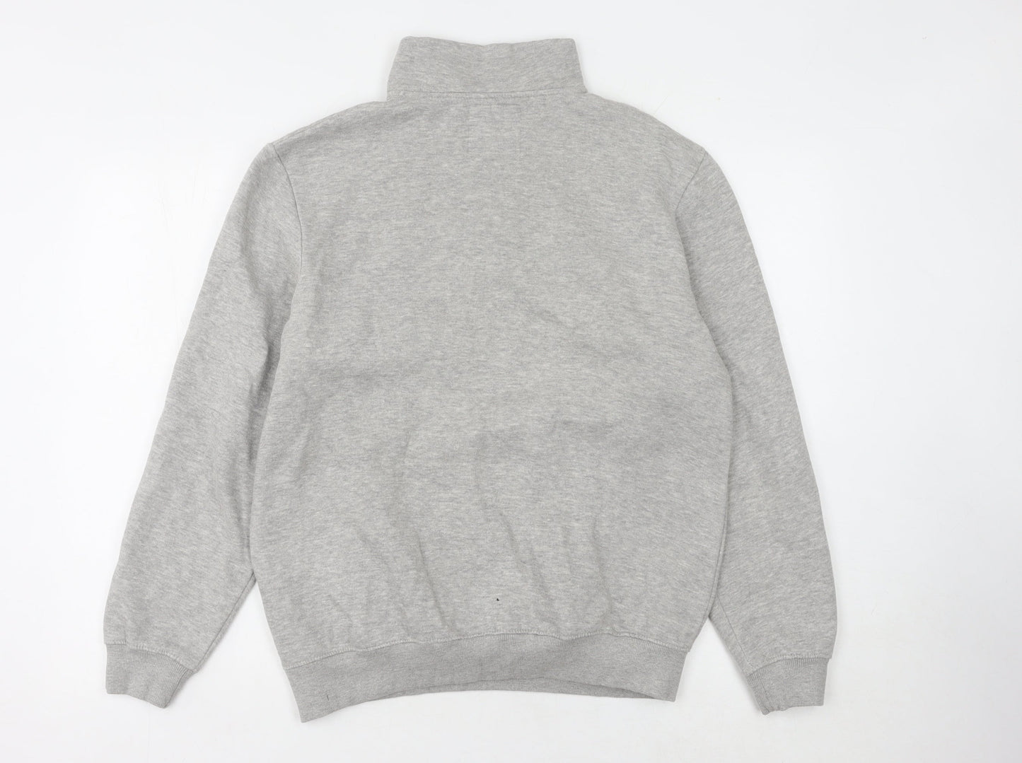 Mens UK Size L boohooMAN Grey 1/4 Zip Sweatshirt
