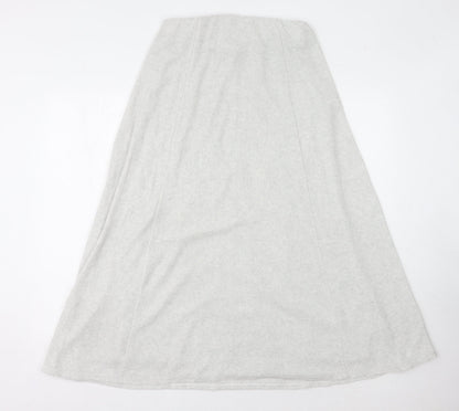 Zara Women's White Skirt Size 12 Polyester Cotton