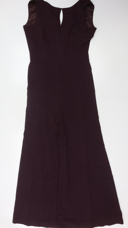 Next Women's Purple Jumpsuit Size 12 Wide-Leg Sleeveless