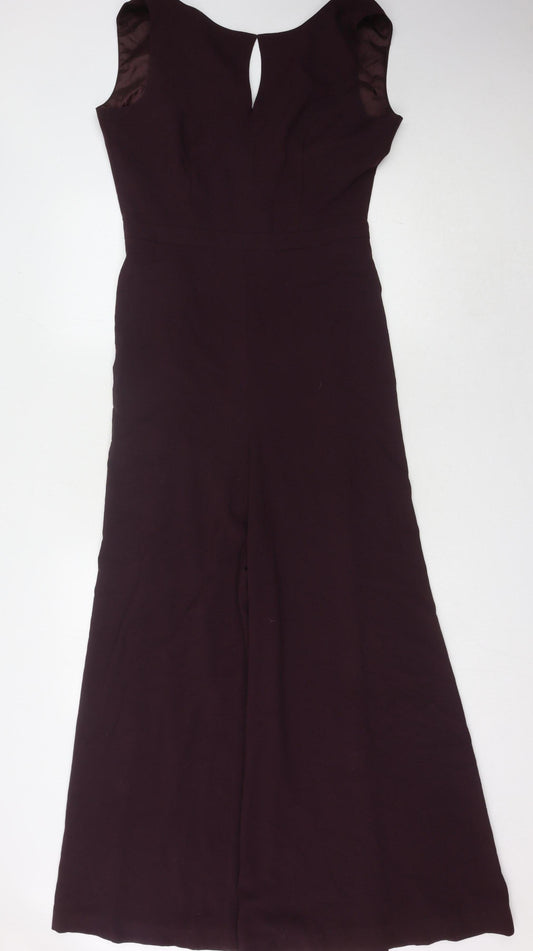 Next Women's Purple Jumpsuit Size 12 Wide-Leg Sleeveless
