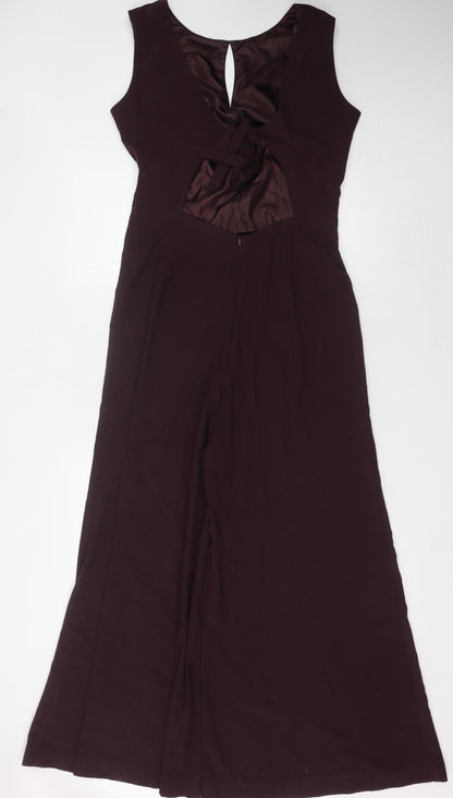 Next Women's Purple Jumpsuit Size 12 Wide-Leg Sleeveless