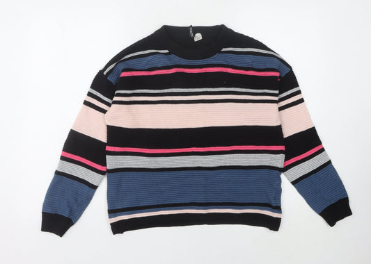 H&M Women's Multicoloured XS Striped Pullover Jumper