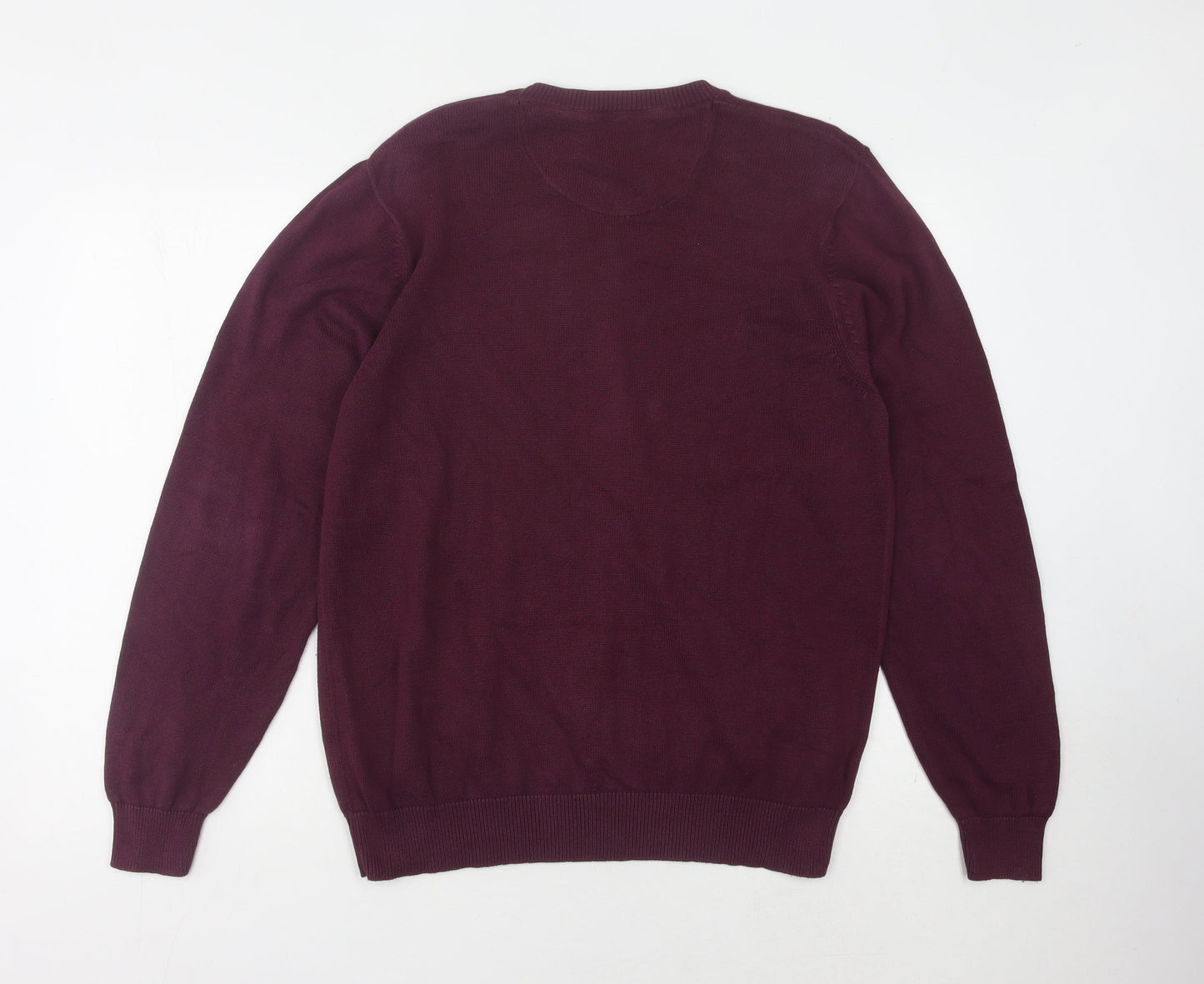 Blue Harbour Men's Purple Cotton Pullover Jumper M