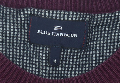 Blue Harbour Men's Purple Cotton Pullover Jumper M