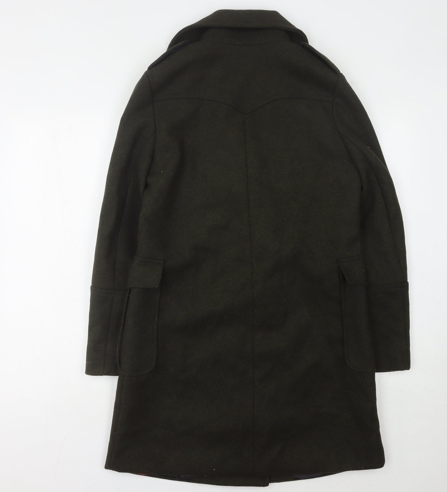 Primark Women's Green Pea Coat Size 8 Mid-Length Classic