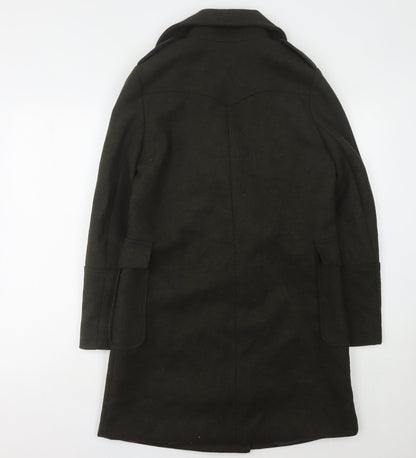 Primark Women's Green Pea Coat Size 8 Mid-Length Classic