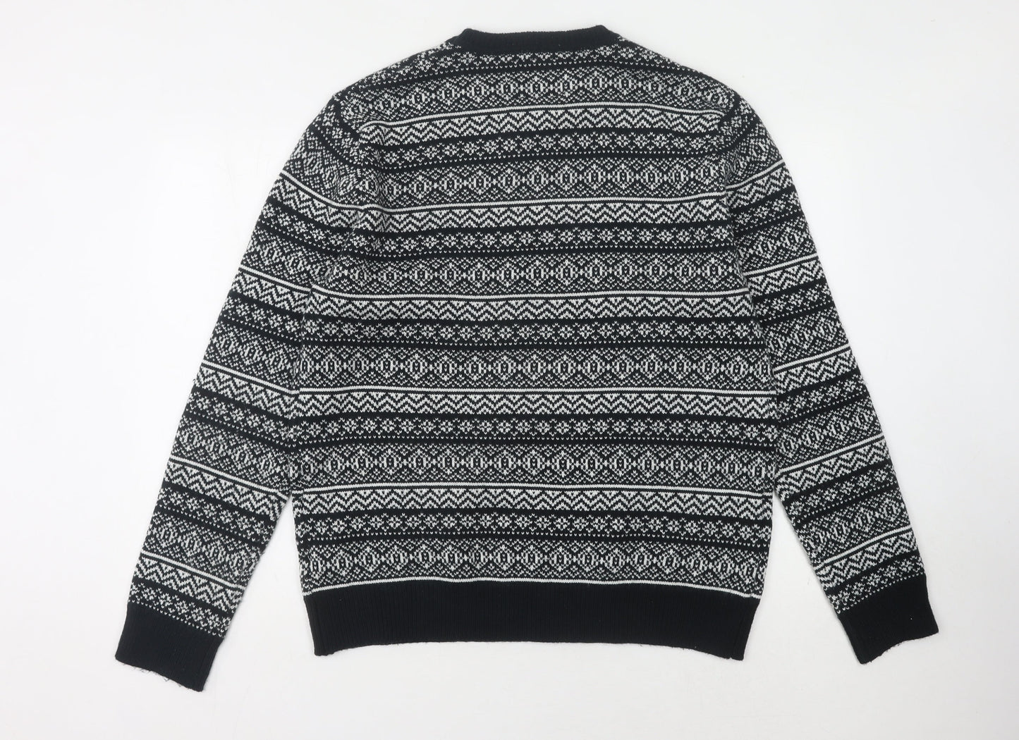 Red Herring Men's Black L Pullover Xmas Jumper