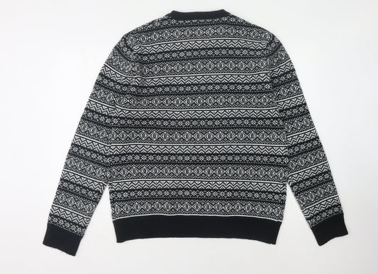 Red Herring Men's Black L Pullover Xmas Jumper