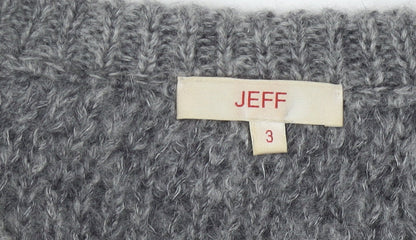 JEFF Women's Grey Jewel Pullover Jumper Size 10