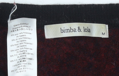 bimba & lola Women's Red Wool Pullover Jumper M