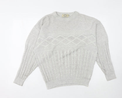 Womens UK Size M Casual Club Ivory Pullover Jumper