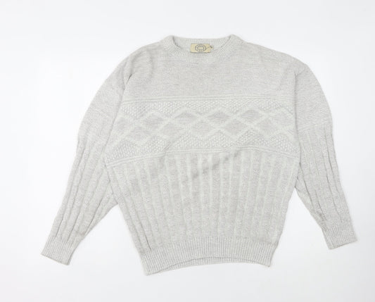 Casual Club Ivory Cable-Knit Women's Pullover Jumper