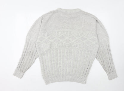 Womens UK Size M Casual Club Ivory Pullover Jumper