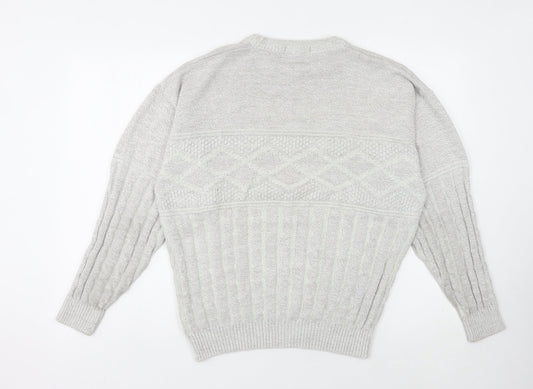 Casual Club Ivory Cable-Knit Women's Pullover Jumper