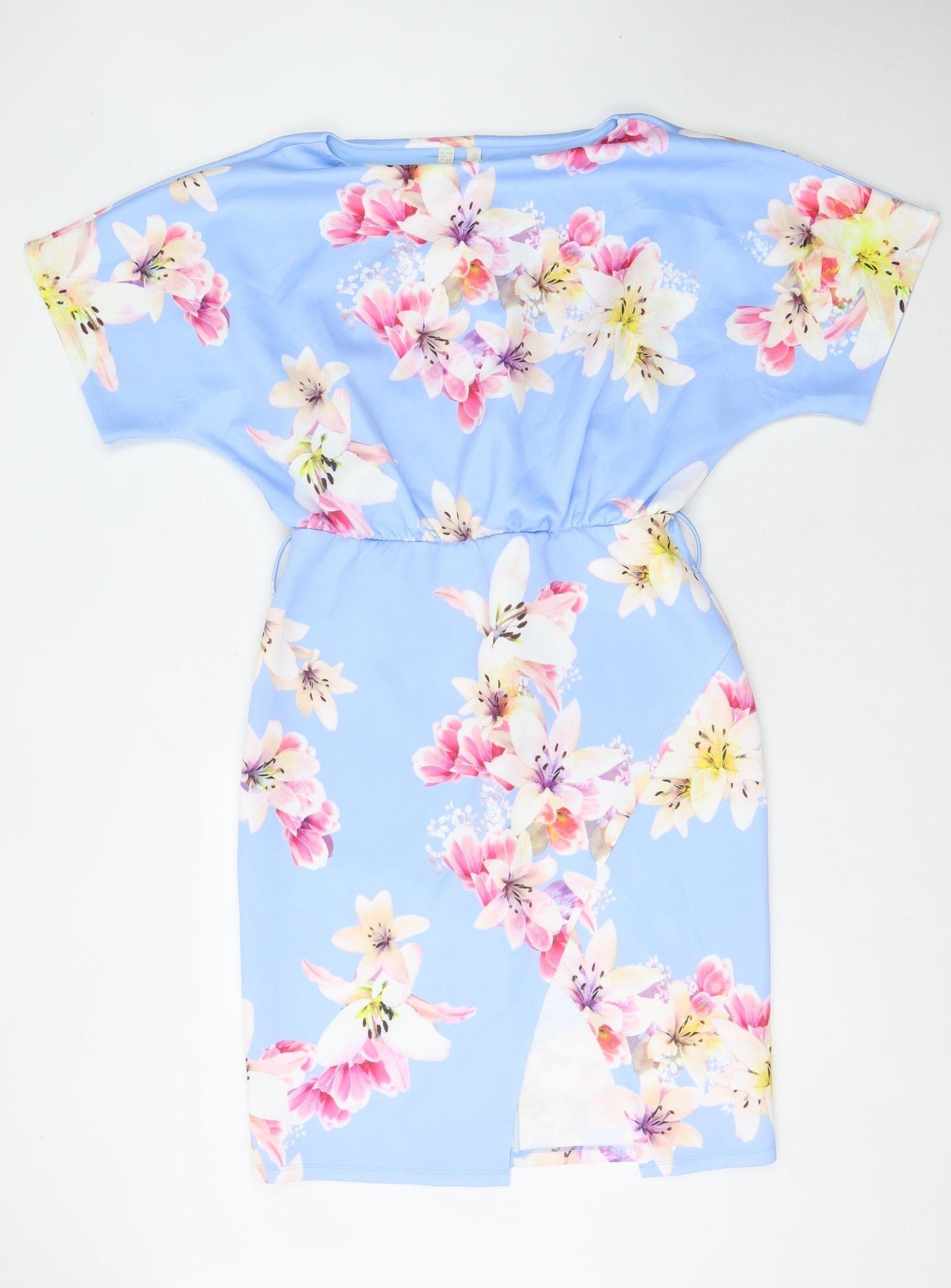 Body Flirt Women's Blue Floral Shift Dress, L