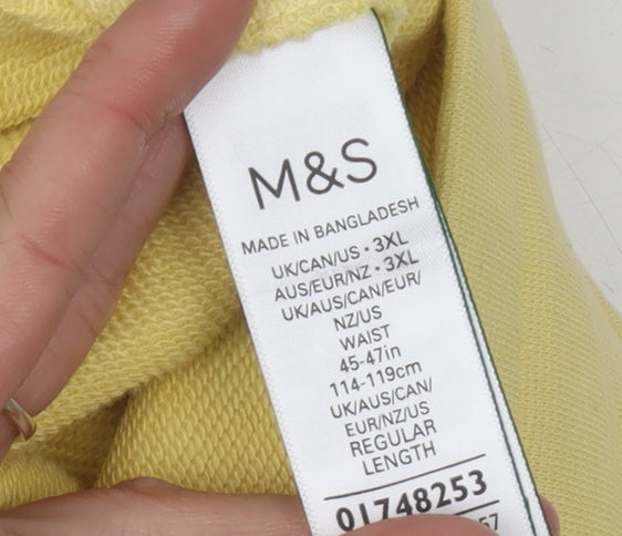 Marks and Spencer Men's Yellow 3XL Athletic Shorts