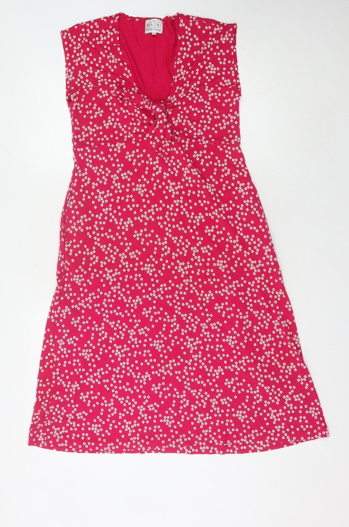 Masai Women's Red Floral Shift Dress Medium