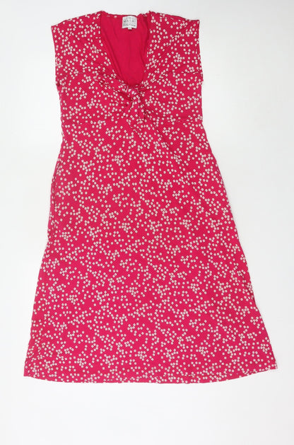 Masai Women's Red Floral Shift Dress Medium